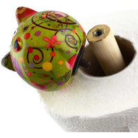 Chat Caramel | Porte-Rouleau De Papier Essuie-Tout