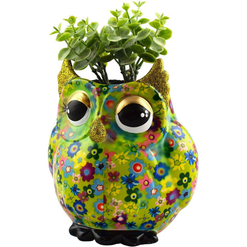 Hibou Olive | Pot de Fleur