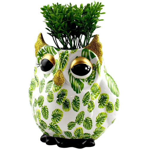 Hibou Olive | Pot de Fleur
